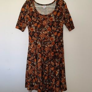 Fall Floral Print Dress